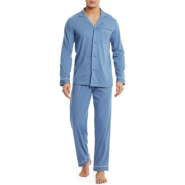 パジャマ・バスローブ house on the hill Pajamas Navy Stripe The Marina Pajama Set - Navy Bluebonnet – Hill House Home